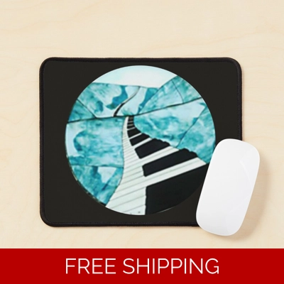 Le Studio Mouse Pad Black Piano Window Logo